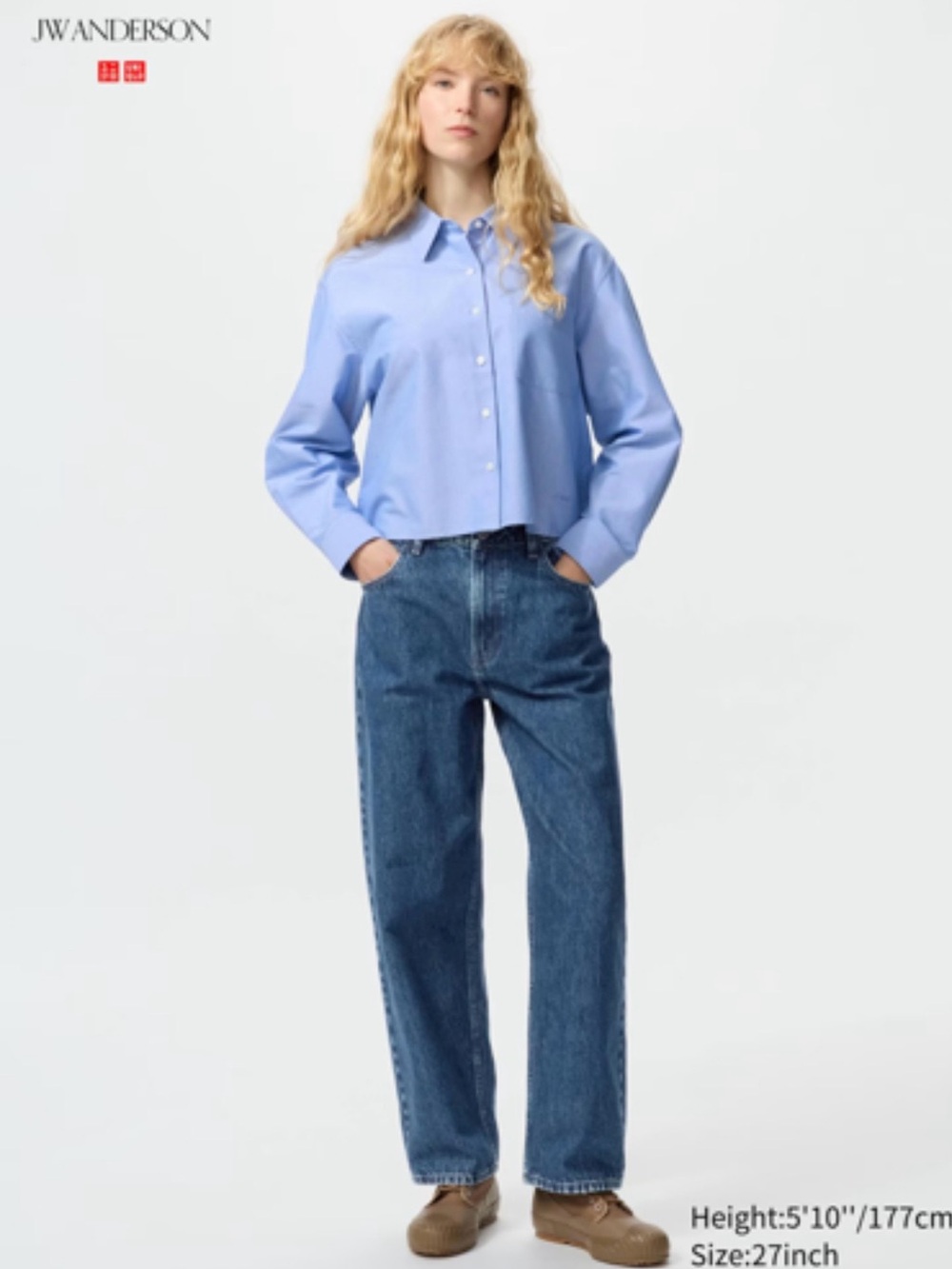 Uniqlo x JW Anderson High-Rise Wide-Leg Jeans Blue Denim W28 | 31” Inseam